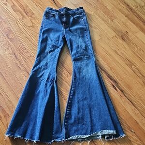 We The Free Blue Flare Wide Leg Jeans